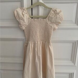 Molo Cream Puff Sleeve Kids Dress